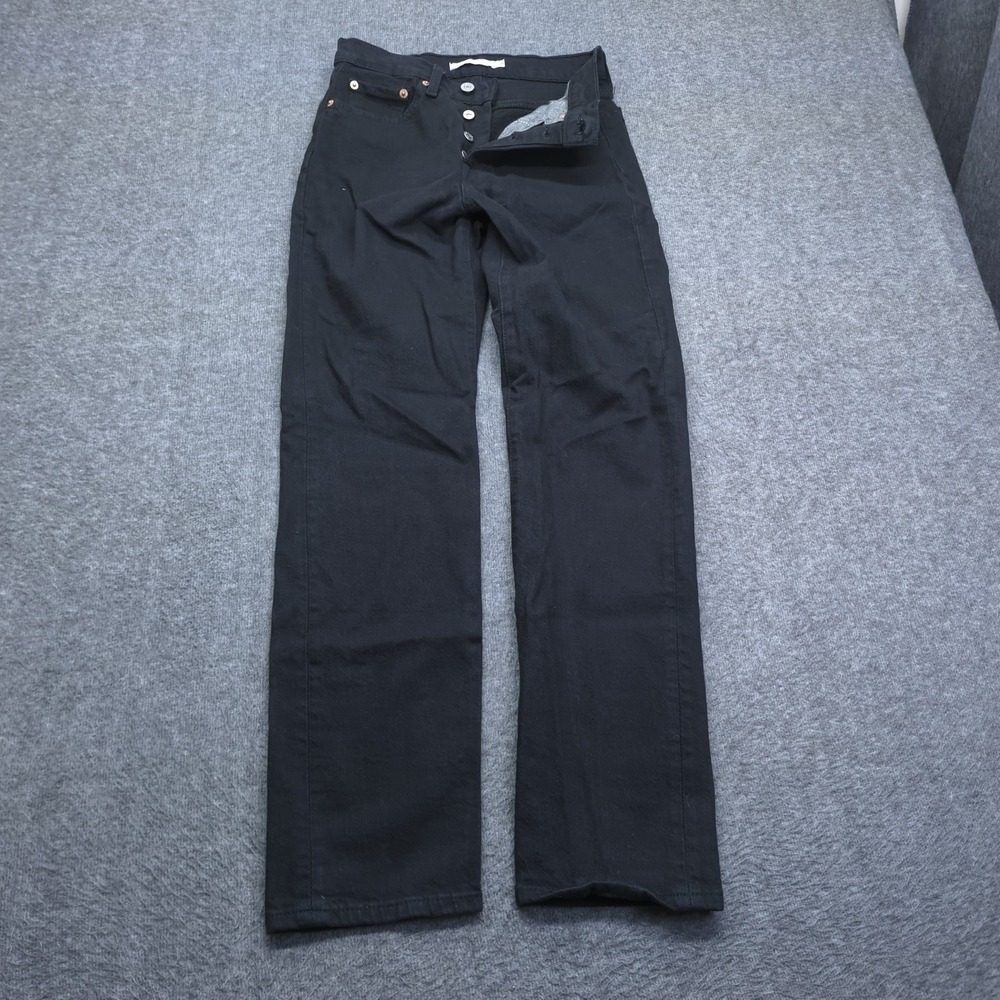 Levis Jeans Womens 24 Black‎ Premium Wedgie Straight Button Fly Casual Western
